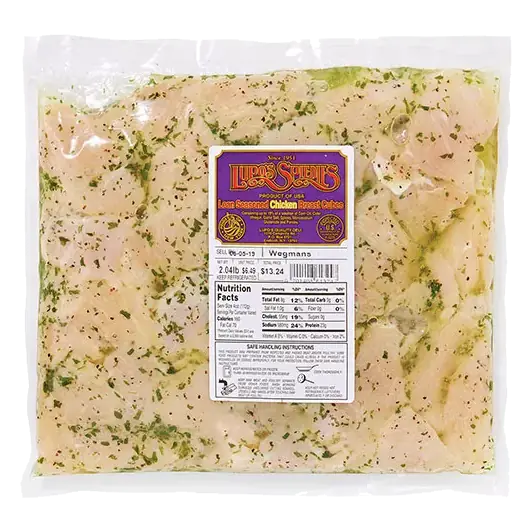 Lean Seasoned Chicken Breast Cubes, Small