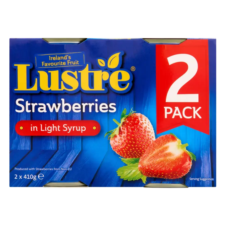 Lustre Strawberries in Light Syrup 2 x 410g