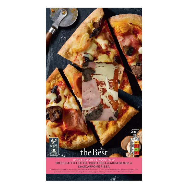 Morrisons The Best Prosciutto, Mushroom & Mascarpone Pizza 260g