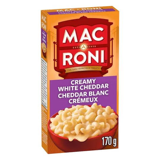 Mac-A-Roni Pasta With Sauce Creamy White Cheddar Flavour 170 g