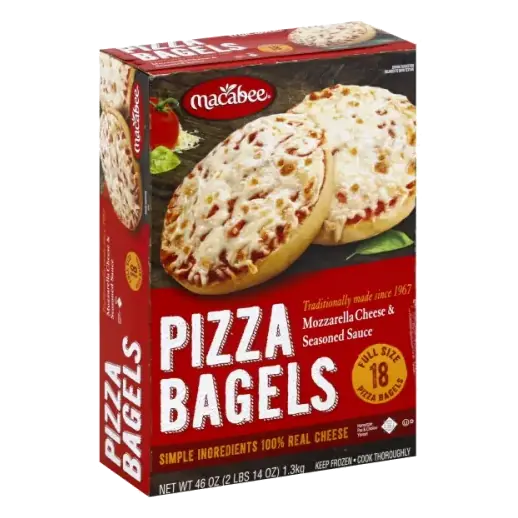 Pizza Bagels, Mozzarella Cheese & Seasoned Sauce