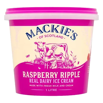Mackie's Raspberry Ripple Ice Cream