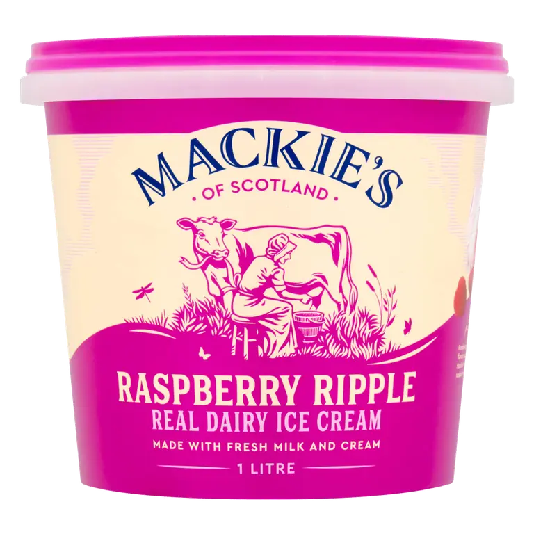 Mackie's of Scotland Raspberry Ripple Real Dairy Ice Cream