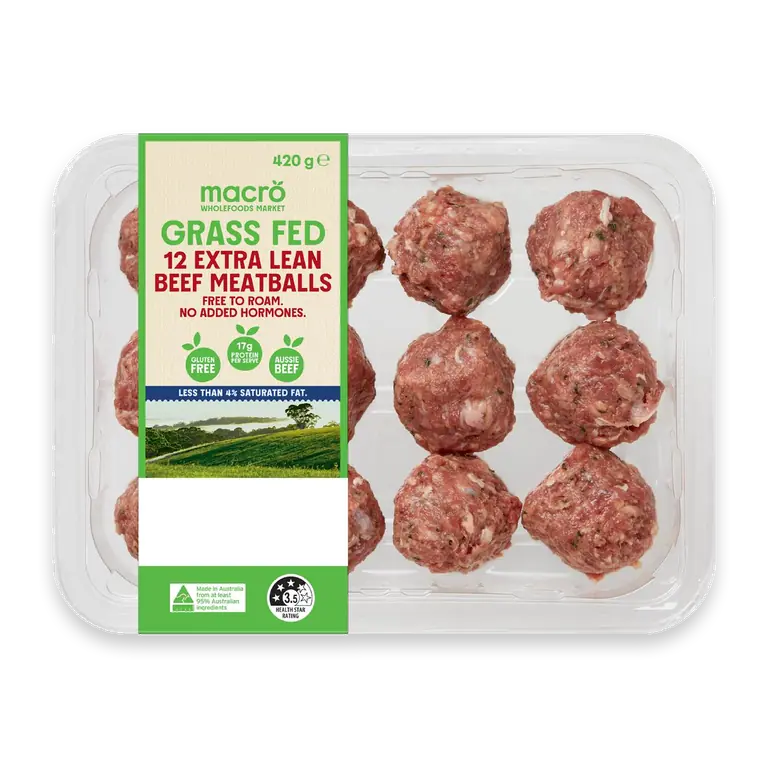 12 Grass Fed Beef Meatballs