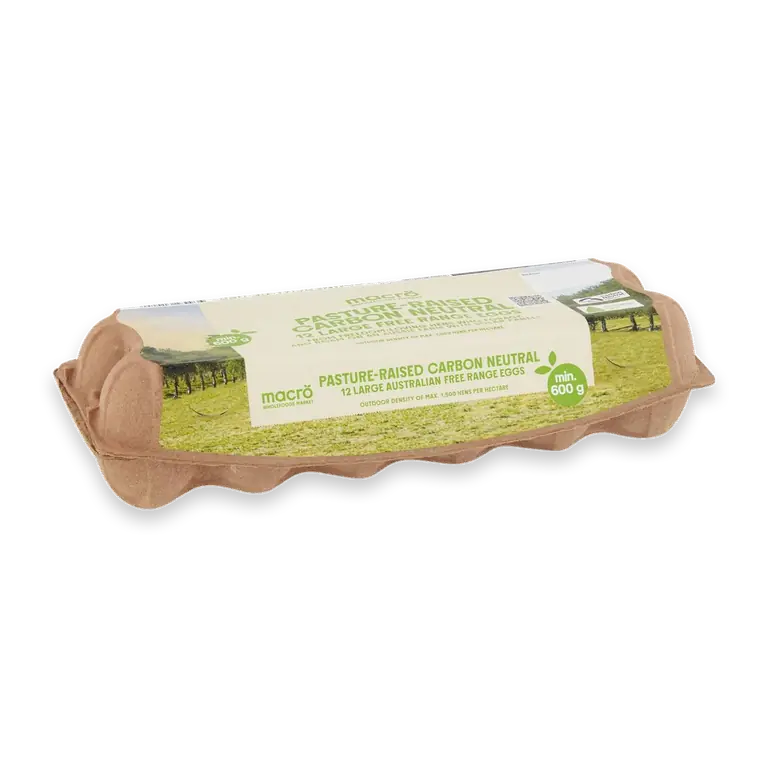 12 Large Pasture Raised Carbon Neutral Free Range Eggs