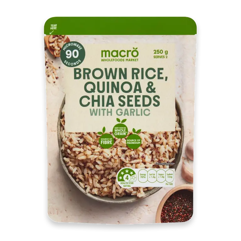 Brown Rice Quinoa Chia & Garlic Pouch