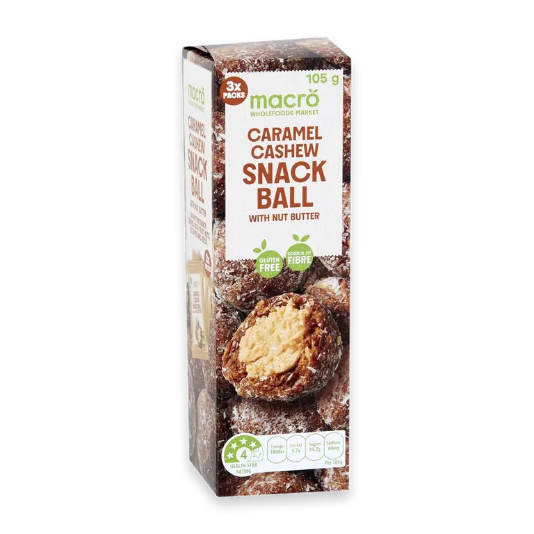 Caramel Cashew Snack Ball With Nut Butter