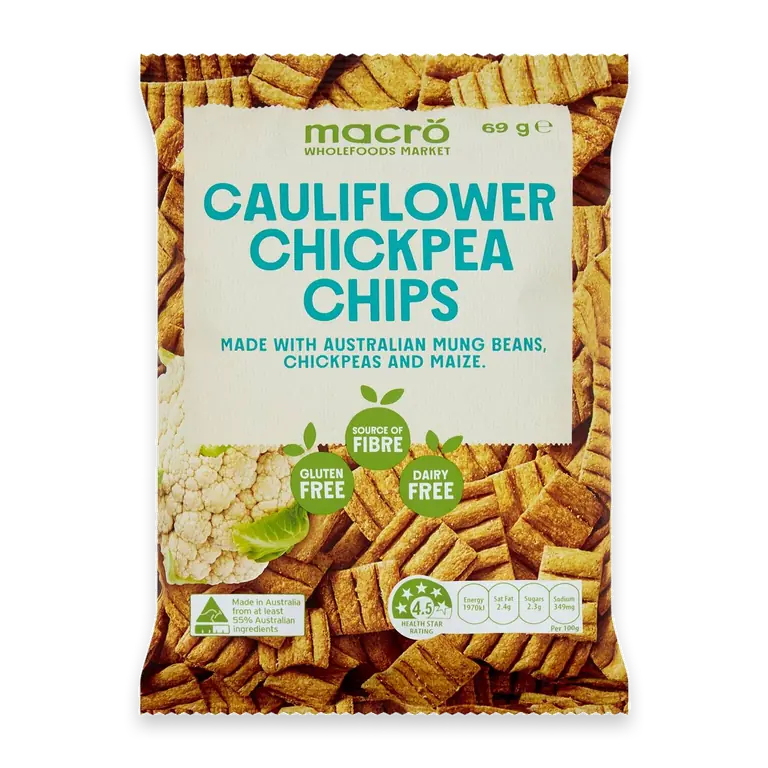 Cauliflower Chickpea Chips