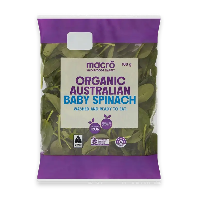 Certified Organic Baby Spinach