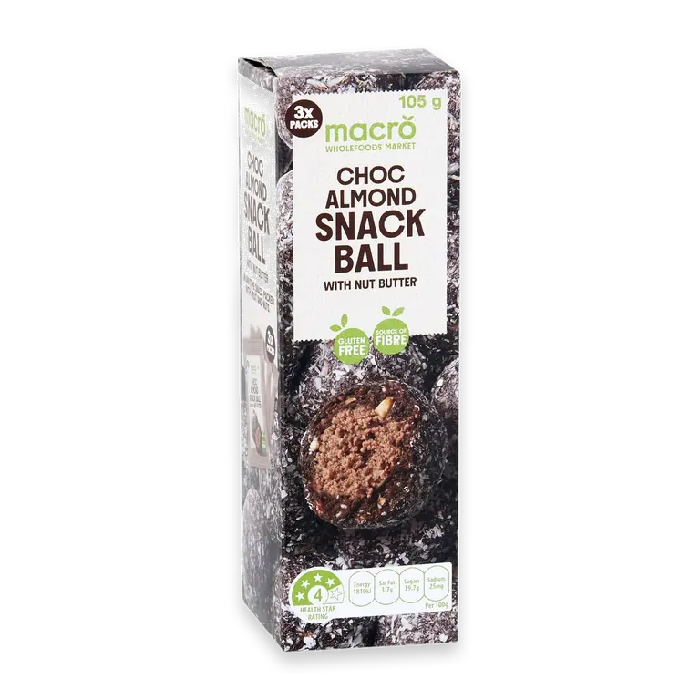 Choc Almond Snack Balls With Nut Butter