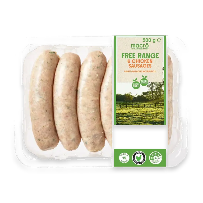 Free Range 6 Chicken Sausages