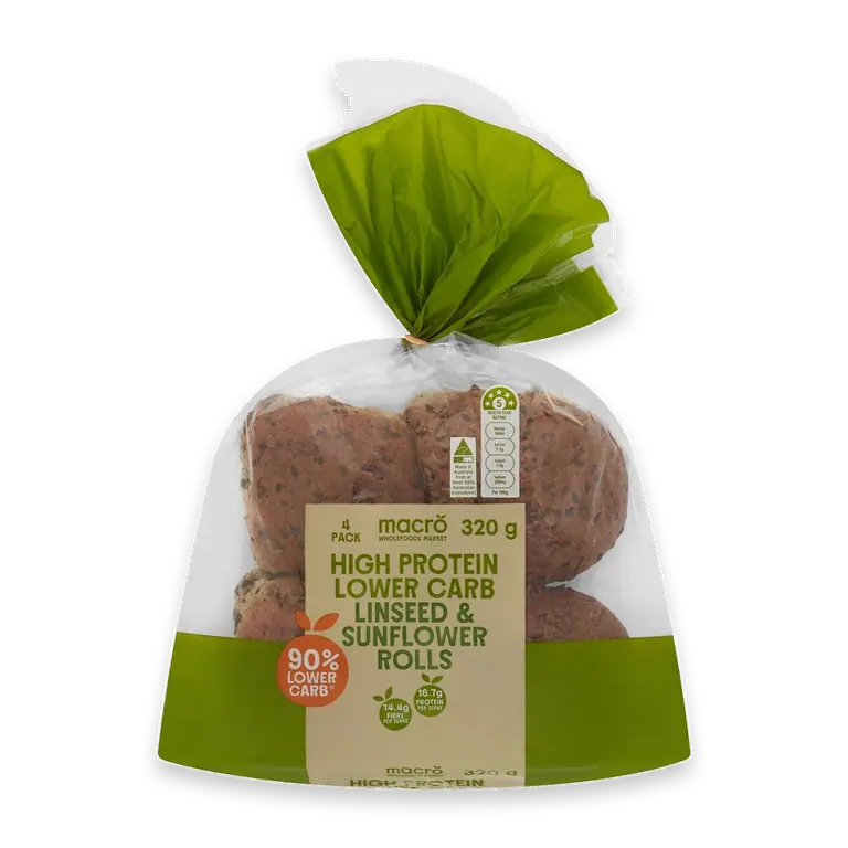 High Protein Lower Carb Linseed & Sunflower Rolls