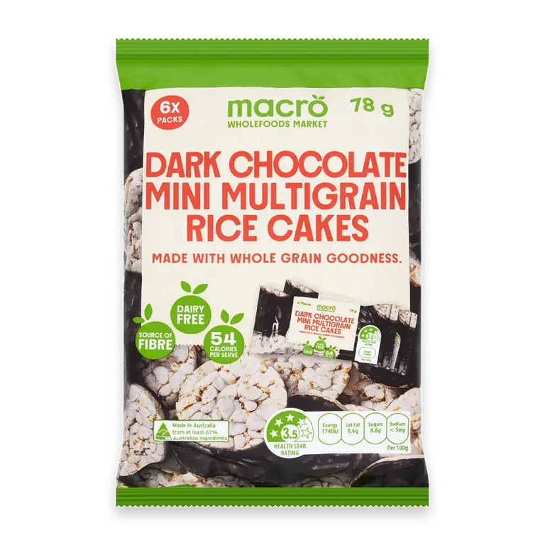Mini Multigrain Rice Cakes Dark Chocolate