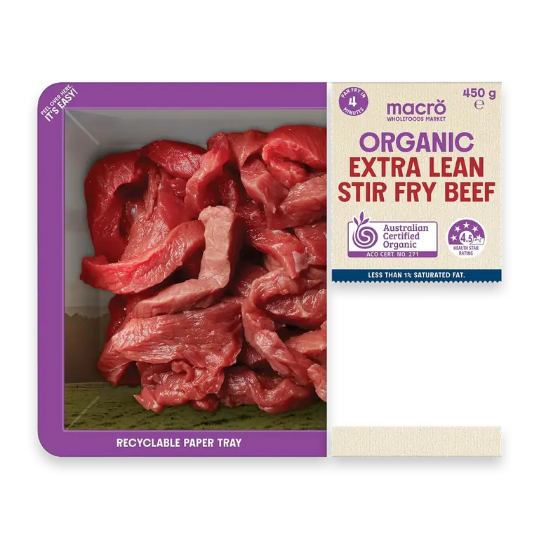 Organic Australian Extra Lean Stir Fry Beef