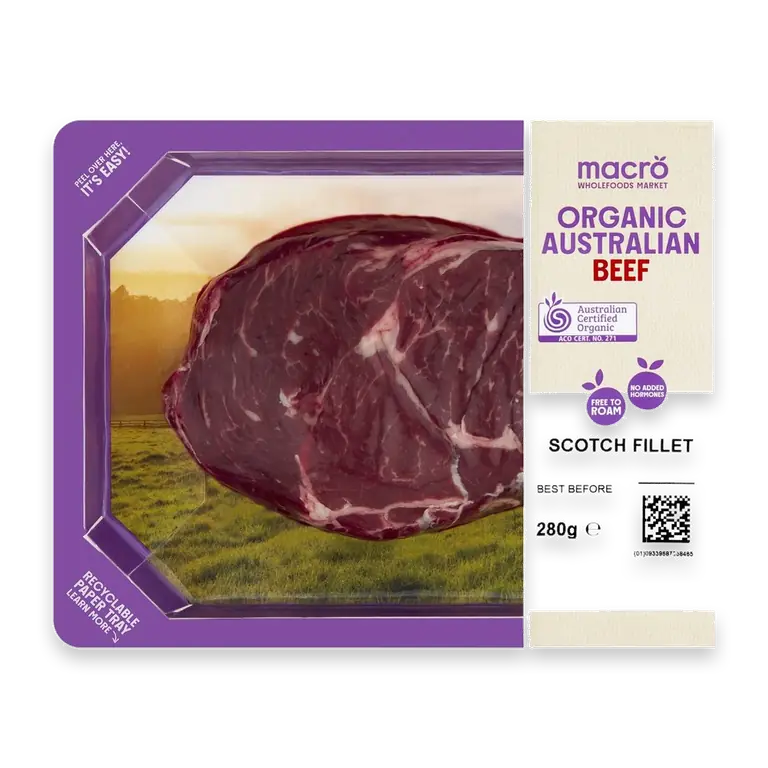 Organic Beef Scotch Fillet Steak