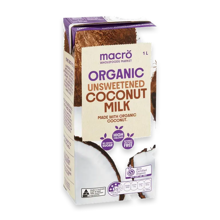 Organic Coconut Unsweetened Long Life Milk UHT