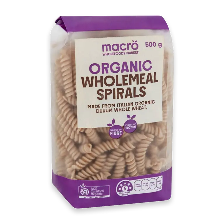 Organic Wholemeal Spirals