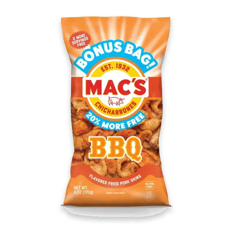 Chicharrones BBQ Fried Pork Skins Bonus Bag