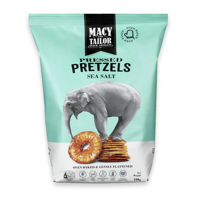 Oven Baked Pressed Pretzels Sea Salt