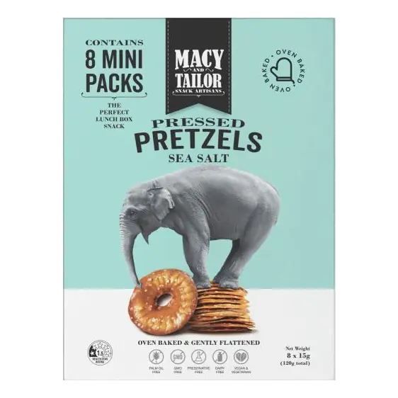 Pressed Pretzels Sea Salt 8 Pack