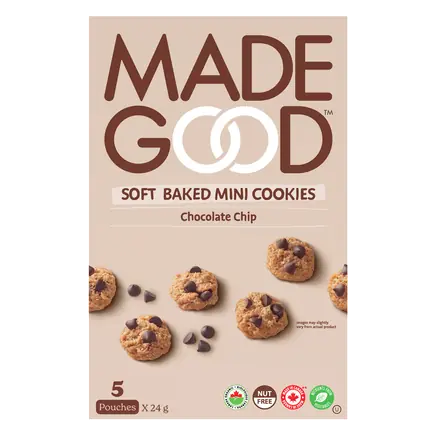Organic Soft Baked Mini Cookies Chocolate Chip 5 x 24 g