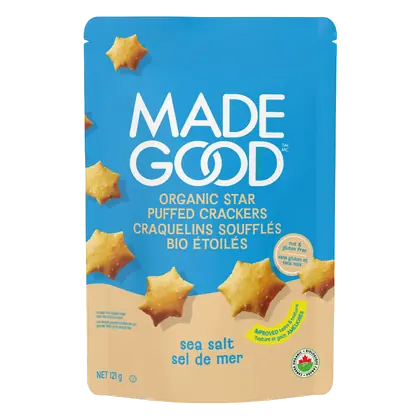 MadeGood Star Puffed Crackers Sea Salt 121 g
