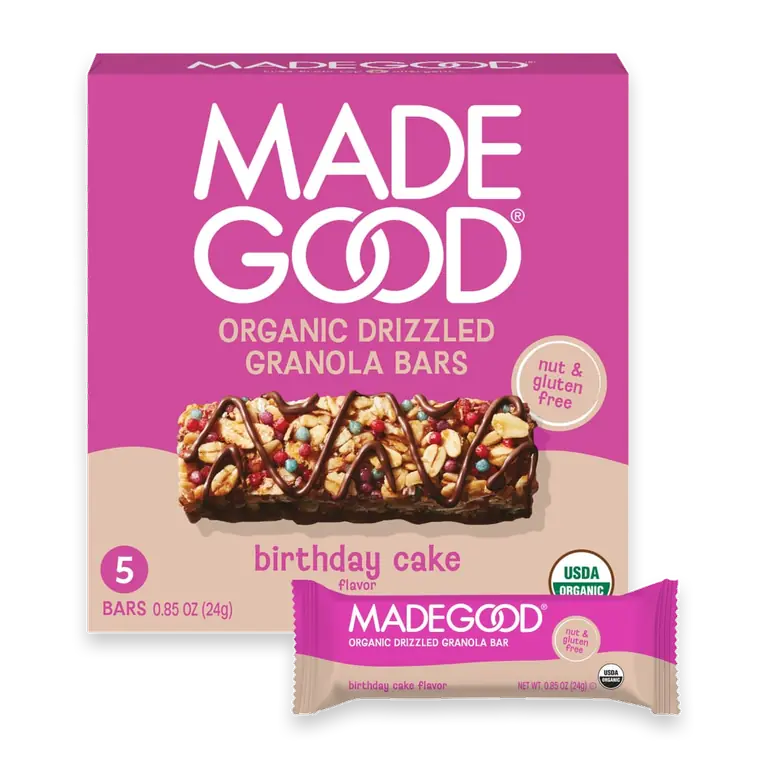 Birthday Cake Chocolate Drizzled Granola Bars 5pk