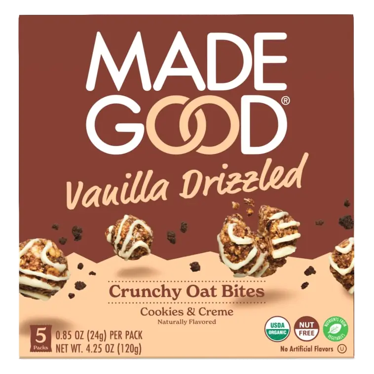 Cookies & Creme Vanilla Drizzled Crunchy Oat Bites