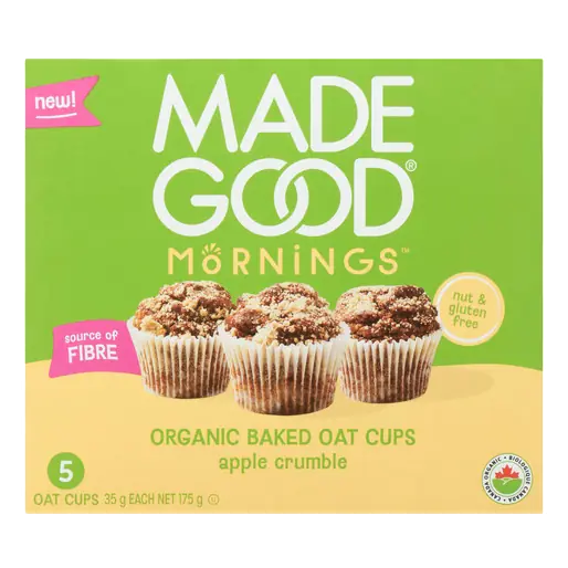 Made Good Mornings Organic Baked Oat Cups Apple Crumble 175 g