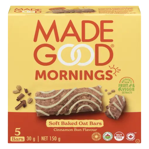 Mornings Oat Bars Bun Soft Baked Cinnamon 5 Pack