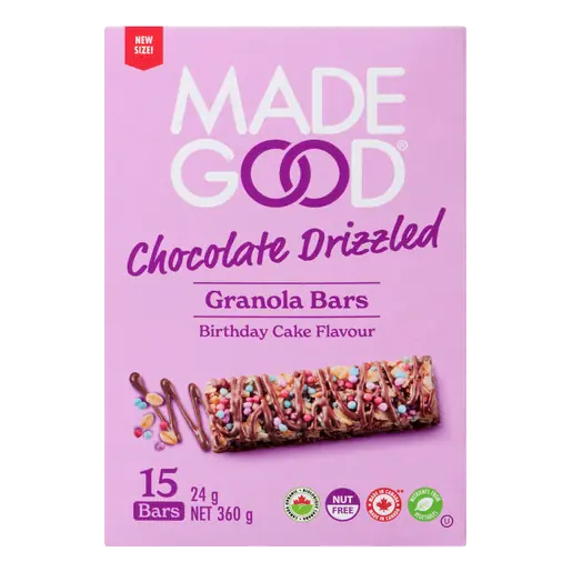 Organic Birthday Cake Chocolate Drizzled 15PK Granola Bar 360 g