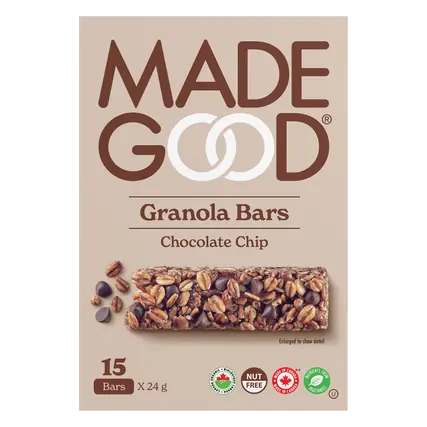 Organic Granola Bars Chocolate Chip 15 x 24 g