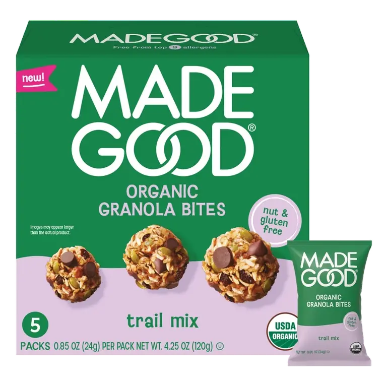 MadeGood Organic Granola Bites Trail Mix, 4.25oz/5ct
