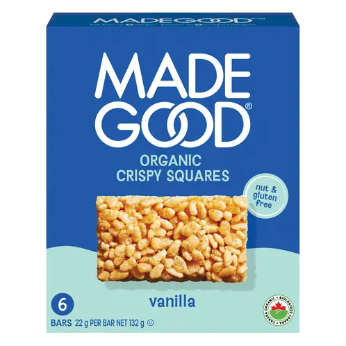 Organic Rice Crispy Squares Vanilla 132 g