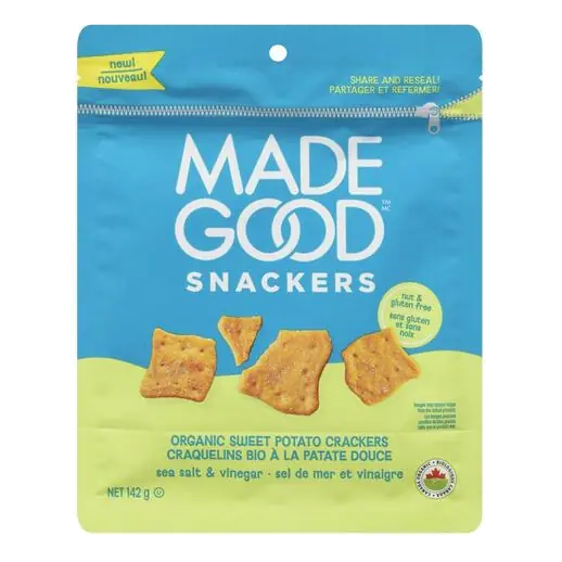Organic Snacking Crackers Sweet Potato Sea Salt & Vinegar 142 g