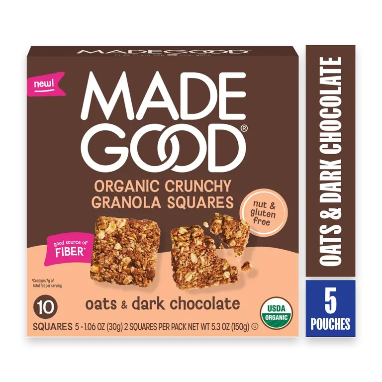 Oats & Dark Chocolate Crunchy Squares