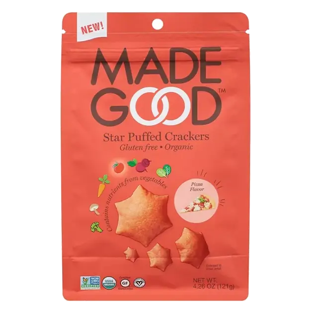 Star Puffed Crackers, Organic, Pizza Flavor