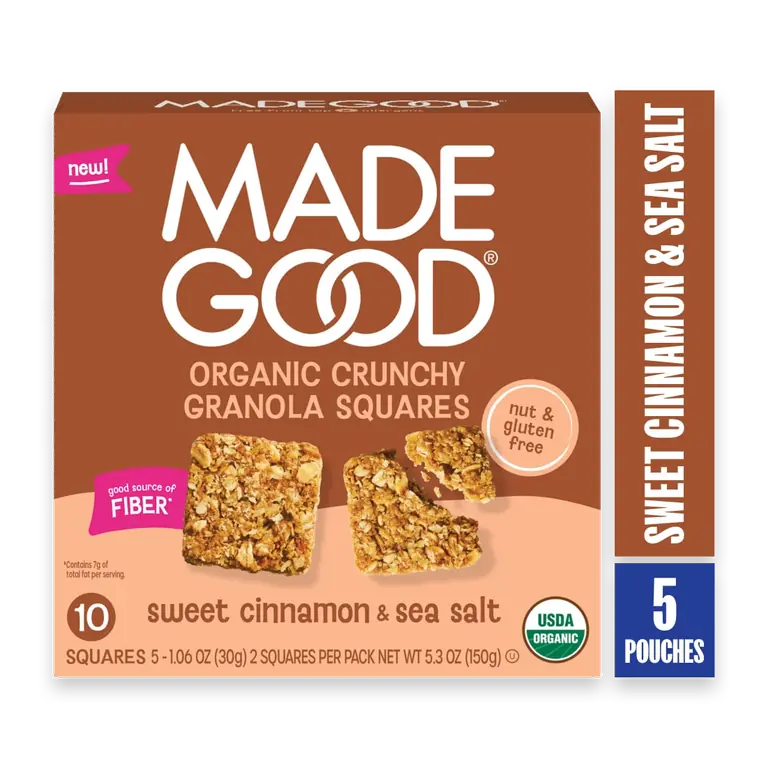 Sweet Cinnamon & Sea Salt Crunchy Squares
