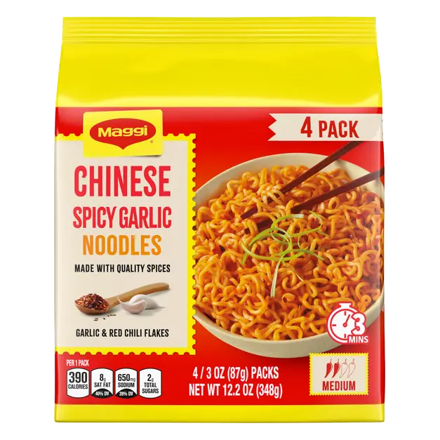 Chinese Spicy Garlic Noodles - 4 ct