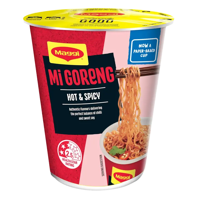 Fusian 2 Minute Instant Mi Goreng Noodle Hot & Spicy Cup