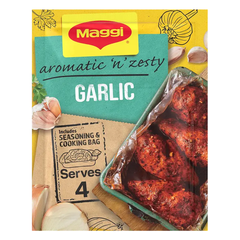 Maggi Juicy Aromatic Garlic Chicken Herbs and Spices Recipe Mix 30g