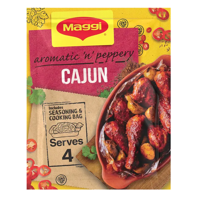 Maggi Juicy Peppery Cajun Chicken Herbs and Spices Recipe Mix 38g