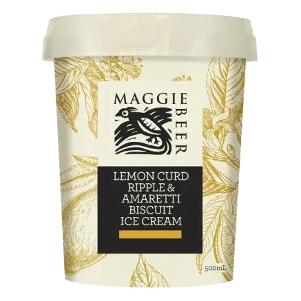Lemon Curd Ripple & Amaretti Biscuit Ice Cream