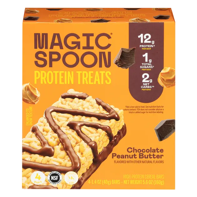 Treats Chocolatey Peanut Butter High Protein Cereal Bars 4 ct