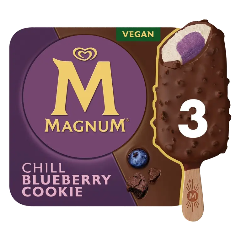 Chill Blueberry Cookie Vegan Ice Cream Sticks