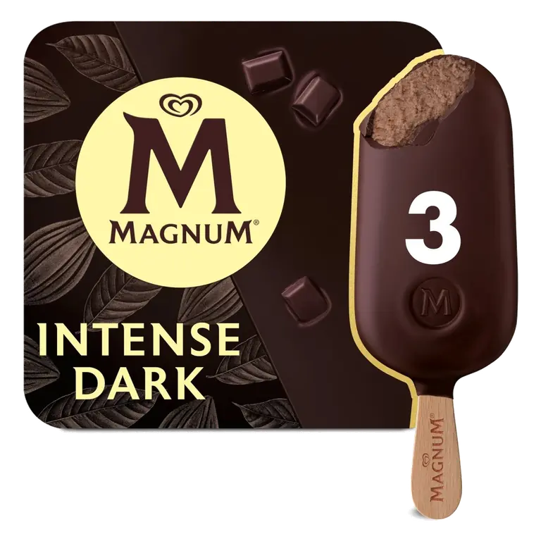Collection Intense Dark Chocolate Ice Cream Sticks 3 x 100ml