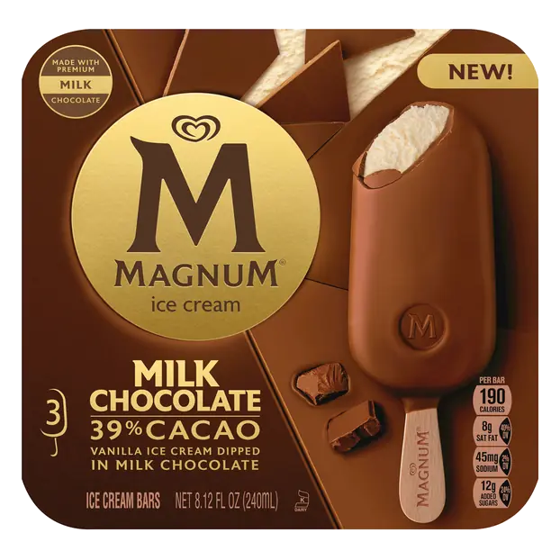 Milk Chocolate Ice Cream Bars - 3 ct