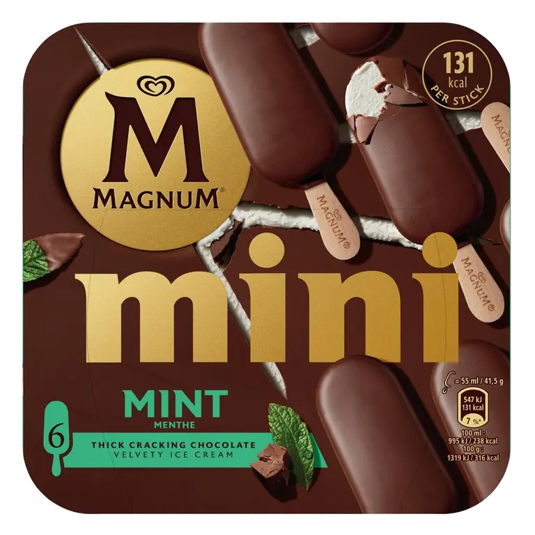 Mini Mint Ice Cream Sticks 6 x 55ml