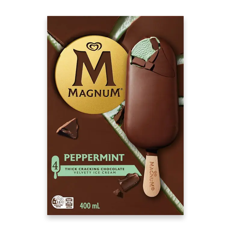 Peppermint Ice Cream Sticks