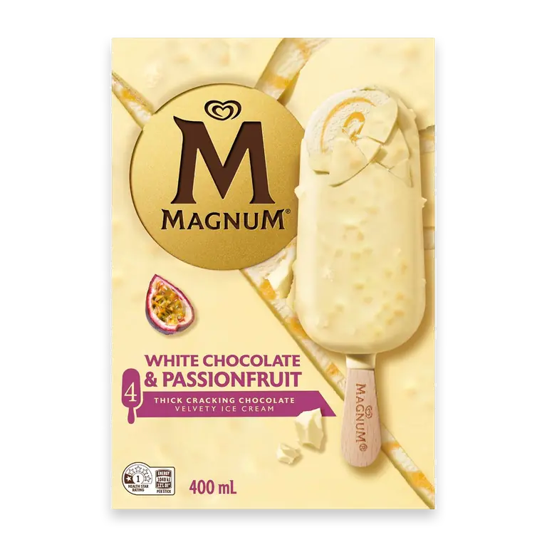 White Chocolate Passionfruit Ice Cream Sticks